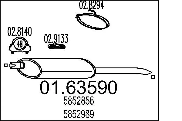 Handler.Part End silencer MTS 0163590 1