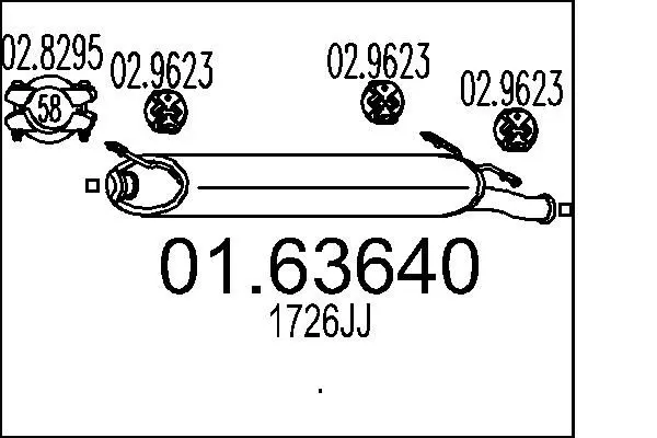 Handler.Part End silencer MTS 0163640 1