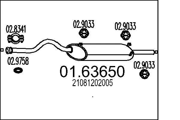 Handler.Part End silencer MTS 0163650 1