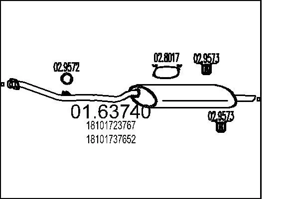 Handler.Part End silencer MTS 0163740 1