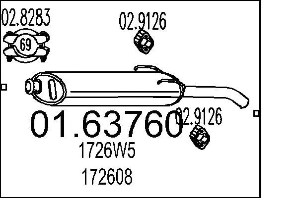 Handler.Part End silencer MTS 0163760 1