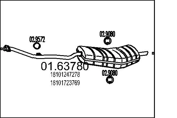 Handler.Part End silencer MTS 0163780 1