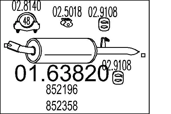 Handler.Part End silencer MTS 0163820 1