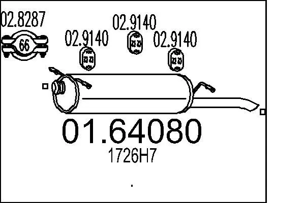 Handler.Part End silencer MTS 0164080 1