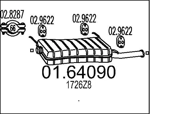 Handler.Part End silencer MTS 0164090 1