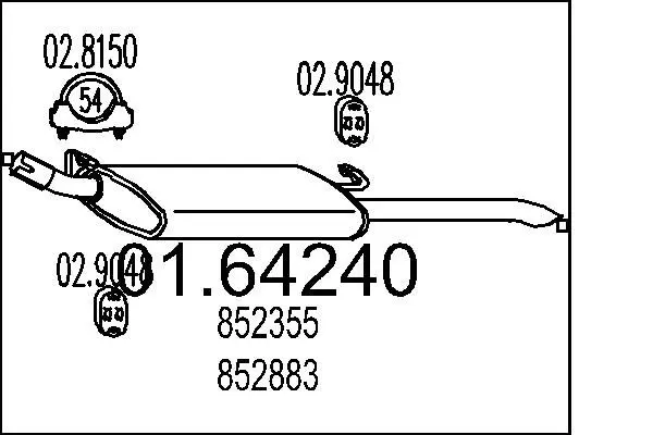 Handler.Part End silencer MTS 0164240 1