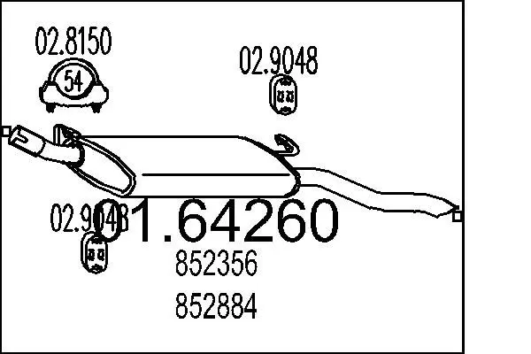 Handler.Part End silencer MTS 0164260 1