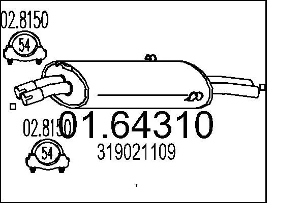 Handler.Part End silencer MTS 0164310 1