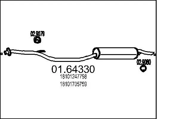 Handler.Part End silencer MTS 0164330 1