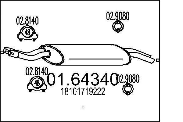 Handler.Part End silencer MTS 0164340 1