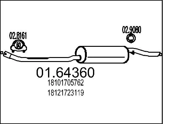 Handler.Part End silencer MTS 0164360 1