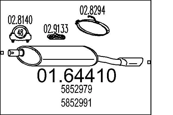 Handler.Part End silencer MTS 0164410 1