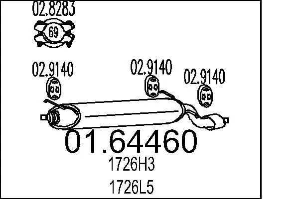 Handler.Part End silencer MTS 0164460 1