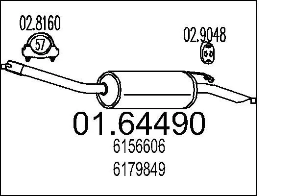 Handler.Part End silencer MTS 0164490 1