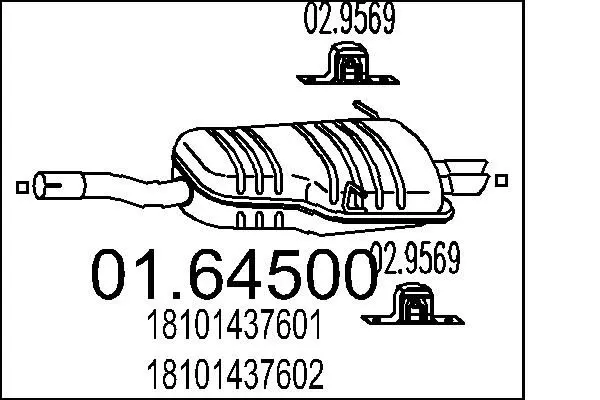 Handler.Part End silencer MTS 0164500 1