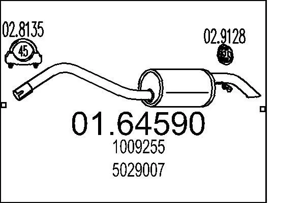 Handler.Part End silencer MTS 0164590 1