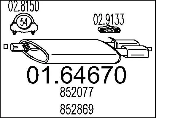 Handler.Part End silencer MTS 0164670 1