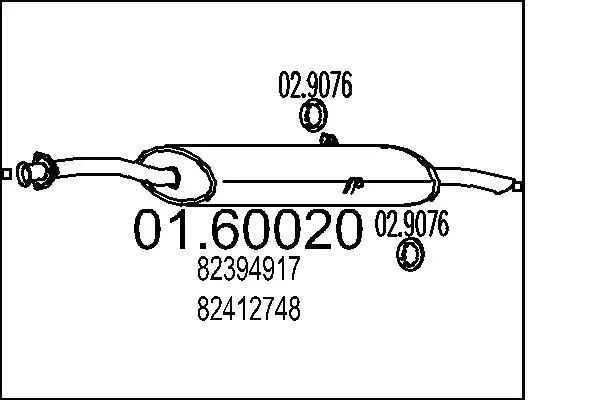 Handler.Part End silencer MTS 0160020 1