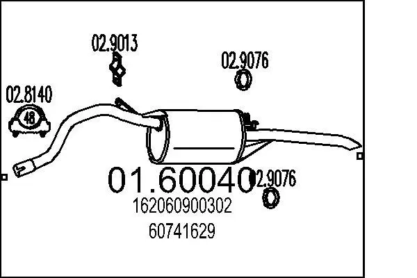 Handler.Part End silencer MTS 0160040 1