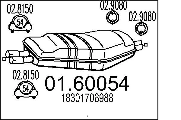 Handler.Part End silencer MTS 0160054 1