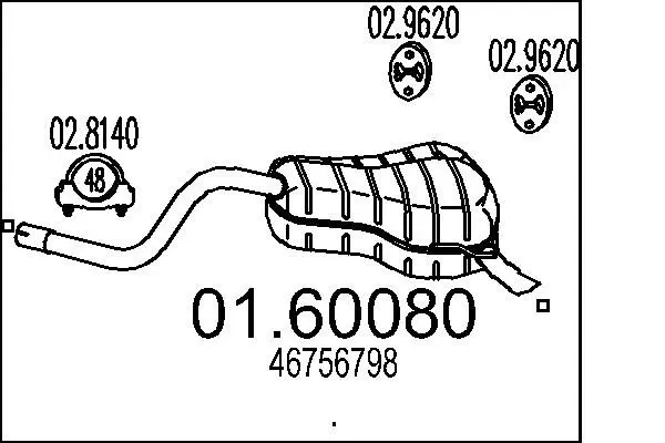 Handler.Part End silencer MTS 0160080 1