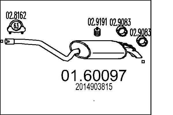 Handler.Part End silencer MTS 0160097 1