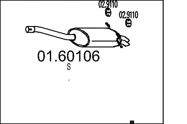 Handler.Part End silencer MTS 0160106 1