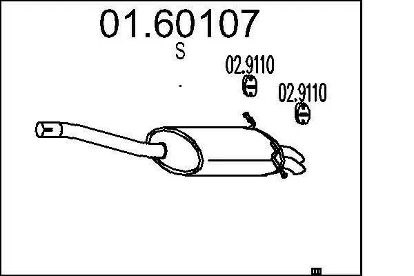 Handler.Part End silencer MTS 0160107 1