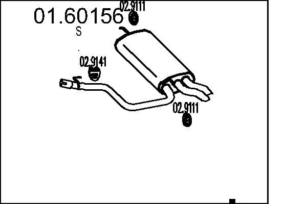 Handler.Part End silencer MTS 0160156 1