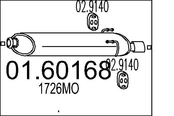 Handler.Part End silencer MTS 0160168 1