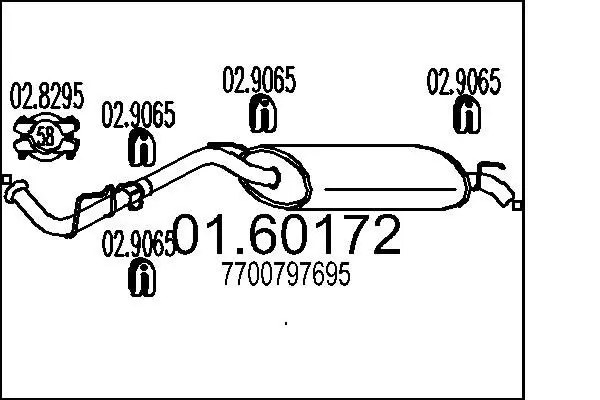 Handler.Part End silencer MTS 0160172 1