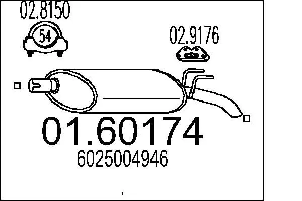 Handler.Part End silencer MTS 0160174 1