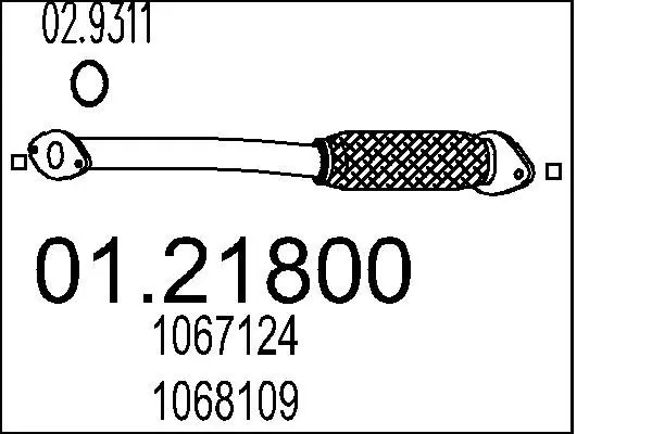 Handler.Part Exhaust pipe MTS 0121800 1