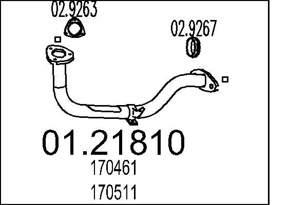 Handler.Part Exhaust pipe MTS 0121810 1