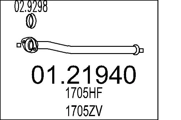 Handler.Part Exhaust pipe MTS 0121940 1