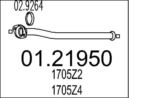 Handler.Part Exhaust pipe MTS 0121950 1