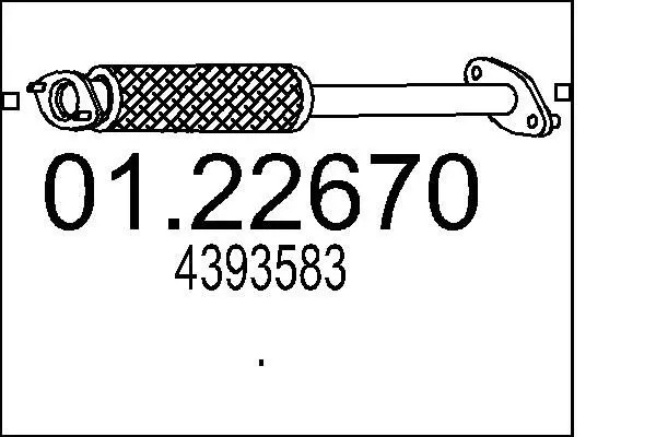 Handler.Part Exhaust pipe MTS 0122670 1