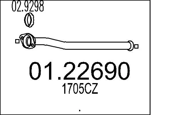 Handler.Part Exhaust pipe MTS 0122690 1