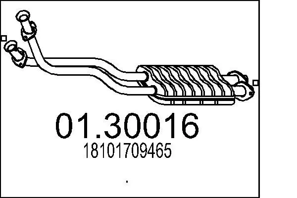 Handler.Part Front silencer MTS 0130016 1