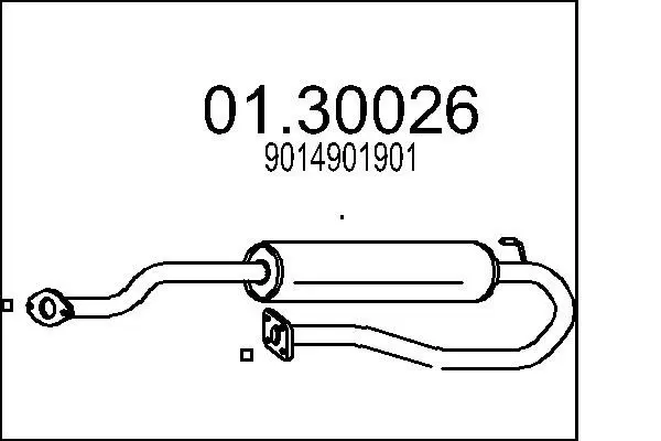 Handler.Part Front silencer MTS 0130026 1