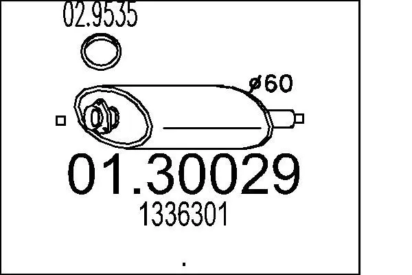 Handler.Part Front silencer MTS 0130029 1