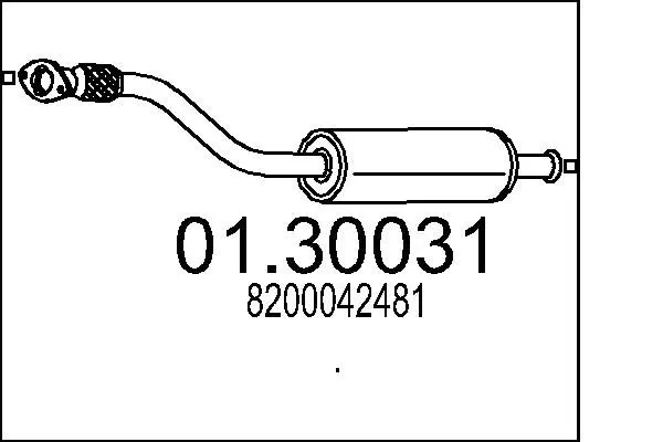 Handler.Part Front silencer MTS 0130031 1