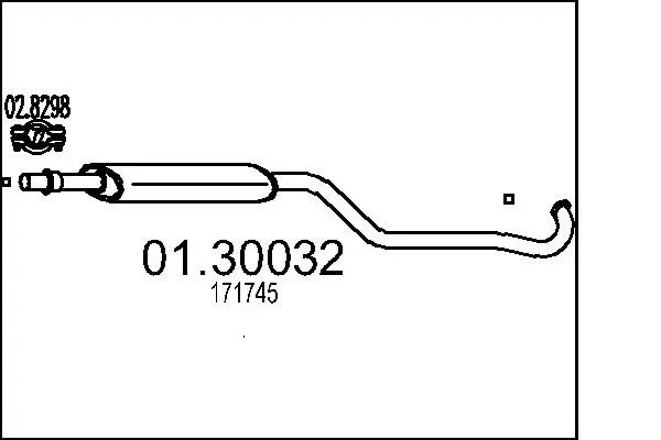 Handler.Part Front silencer MTS 0130032 1