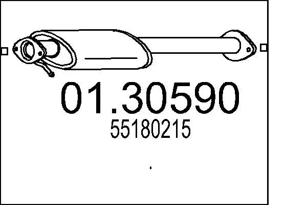 Handler.Part Front silencer MTS 0130590 1