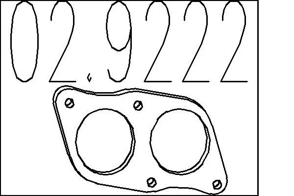 Handler.Part Gasket, exhaust pipe MTS 029222 1