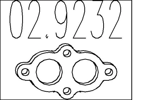 Handler.Part Gasket, exhaust pipe MTS 029232 1