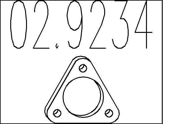 Handler.Part Gasket, exhaust pipe MTS 029234 1