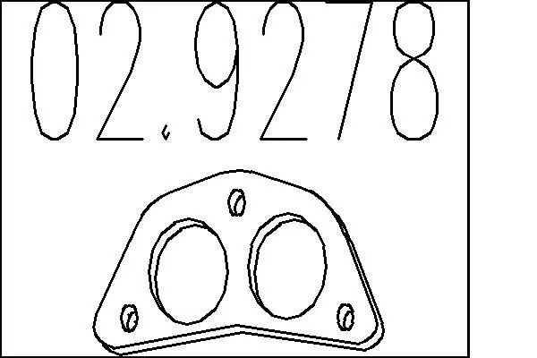 Handler.Part Gasket, exhaust pipe MTS 029278 1