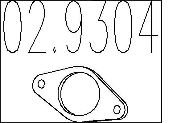 Handler.Part Gasket, exhaust pipe MTS 029304 1