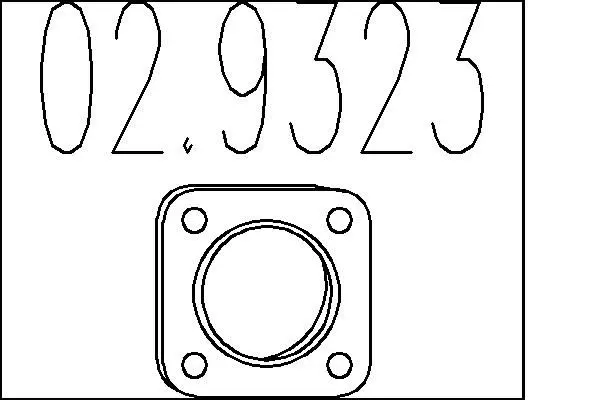 Handler.Part Gasket, exhaust pipe MTS 029323 1